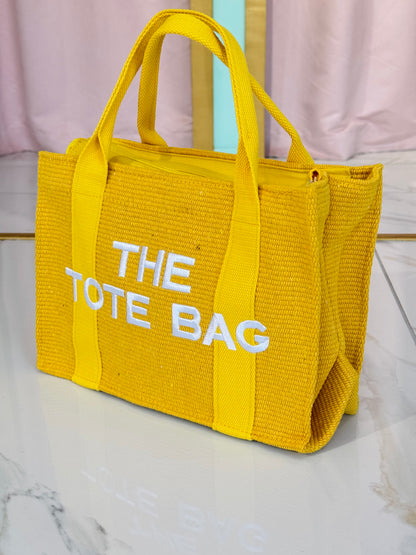 Sac cabas tote bag d’été jaune