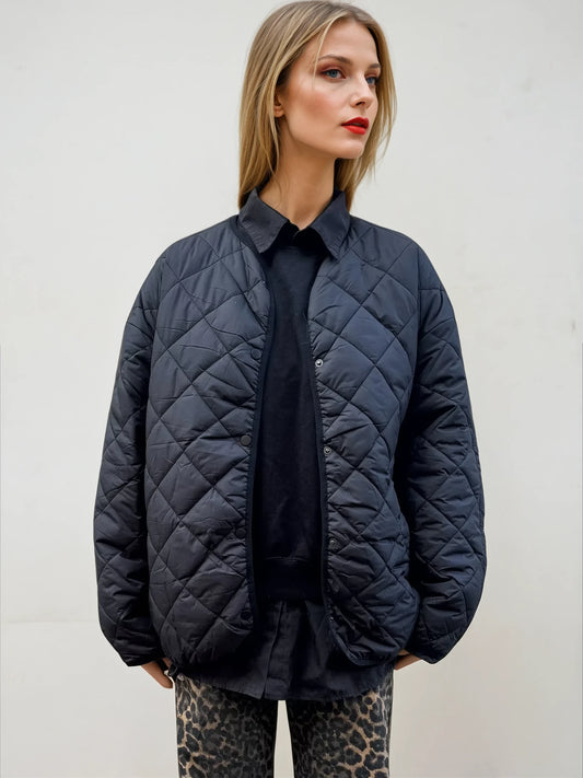 Veste matelassée boutonnable noire