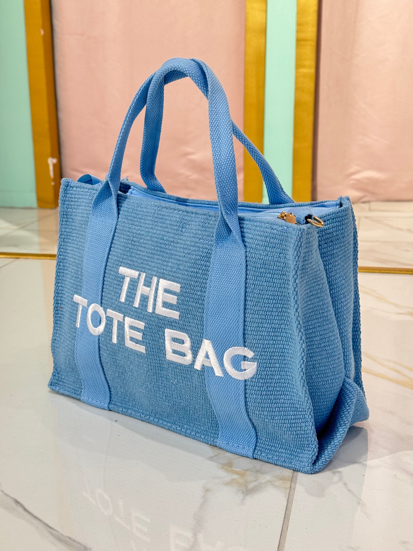 Sac cabas tote bag d’été bleu