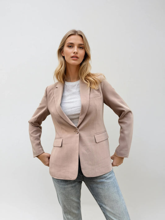 Veste Tailleur Camel Cintrée