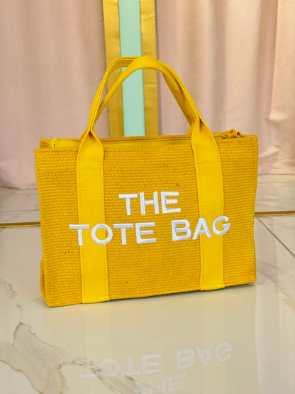 Sac cabas tote bag d’été jaune