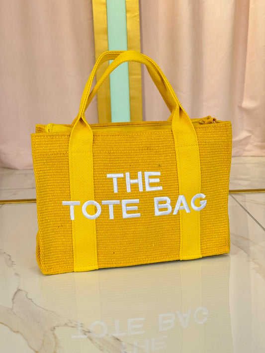 Sac cabas tote bag d’été jaune