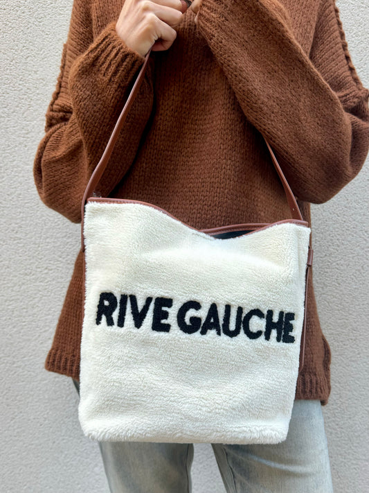 Sac Besace Rive Gauche - Blanc & Camel