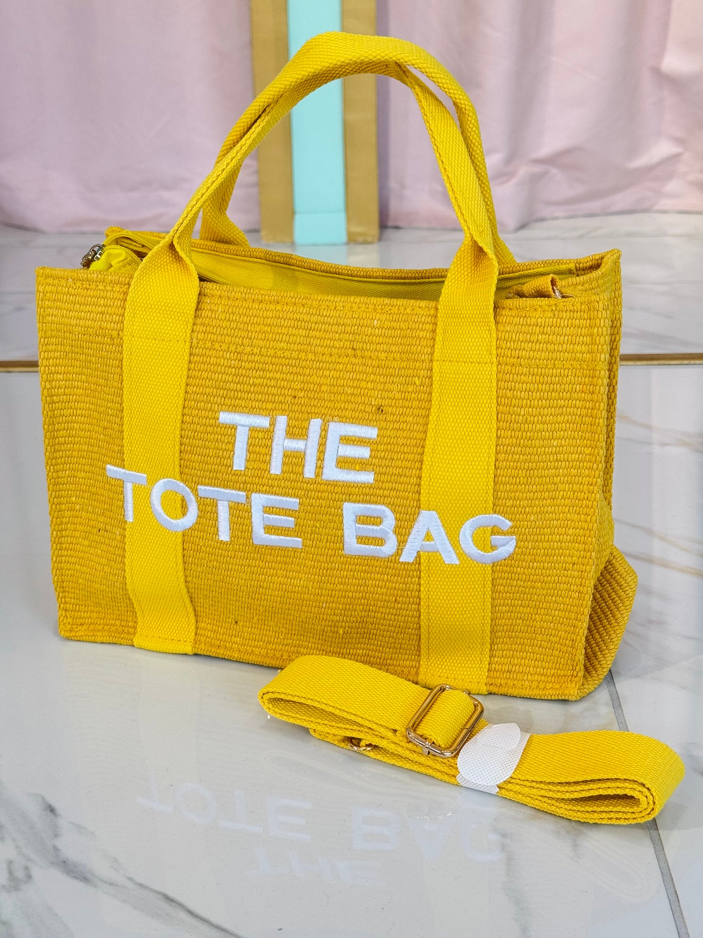 Sac cabas tote bag d’été jaune