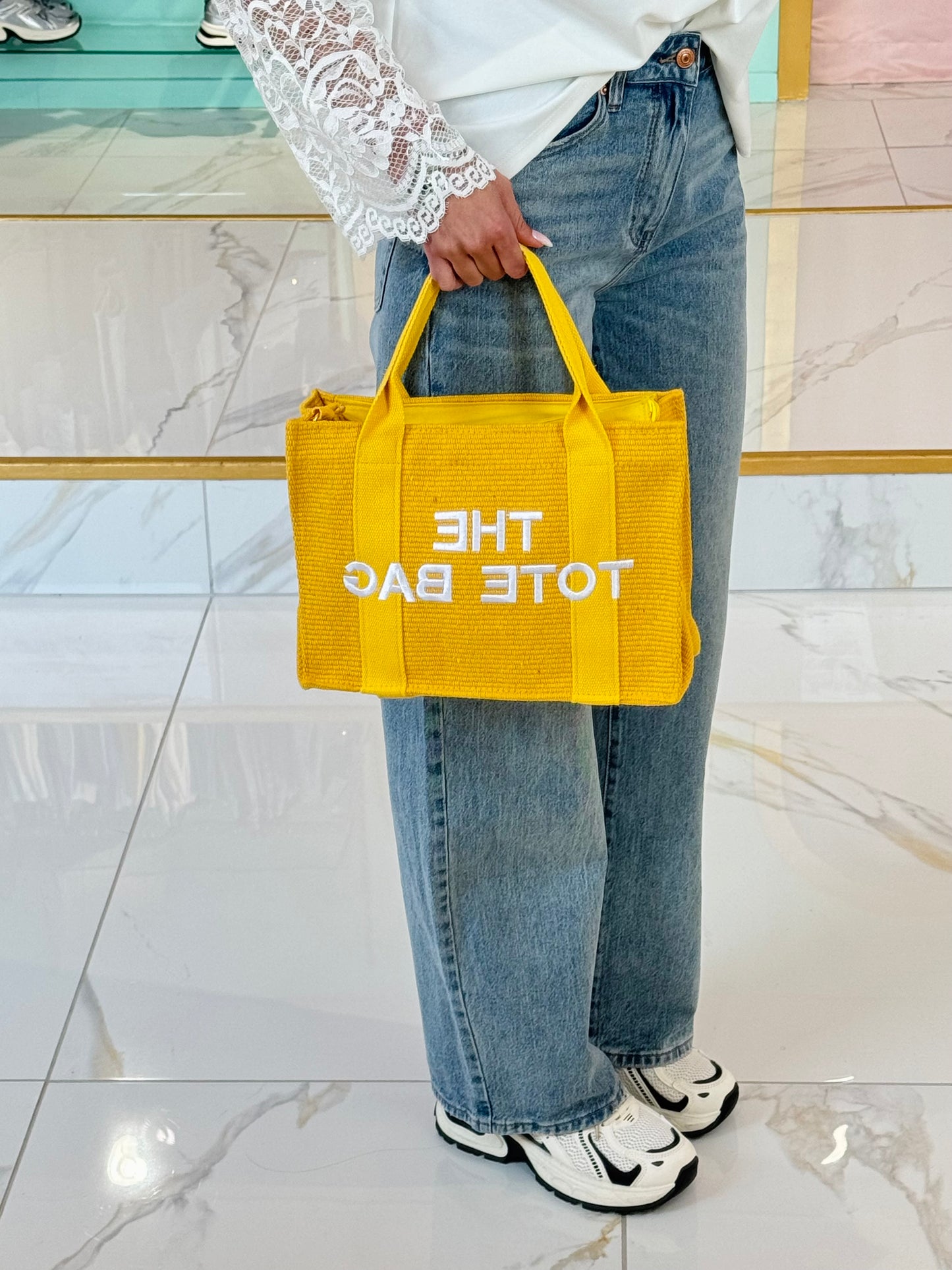 Sac cabas tote bag d’été jaune