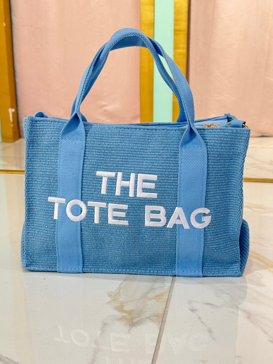 Sac cabas tote bag d’été bleu